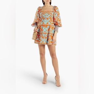 ALICE + OLIVIA
Rowen gathered printed cotton and silk-blend voile mini dress